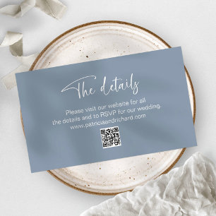 Detalles de la invitación de boda QR RSVP en línea