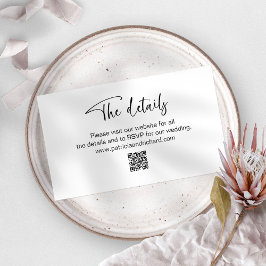 Detalles de la invitación de boda QR RSVP en línea