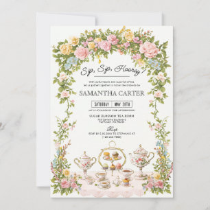 Detalles de la Invitación de la Fiesta de Té Nupci