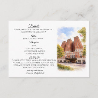 Detalles de la invitación del Statler de Búfalo In