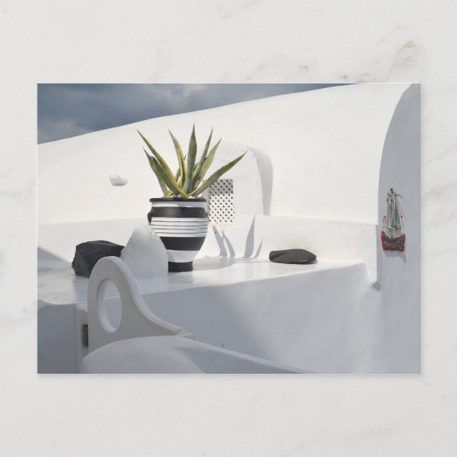 Detalles de la postal de Santorini (Anverso)