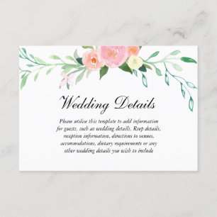 Detalles de la recepción de boda con acuarela de f