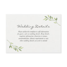 Detalles de la recepción de boda con hoja verde de