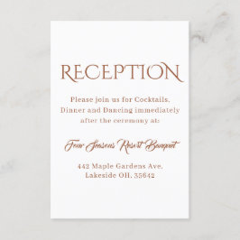 Detalles de la recepción de boda de terracota eleg