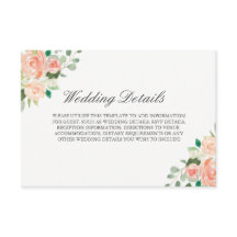 Detalles de la recepción de boda floral de acuarel