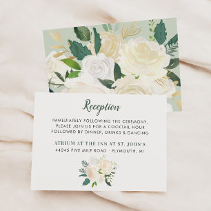 Detalles de la recepción de boda floral salvia