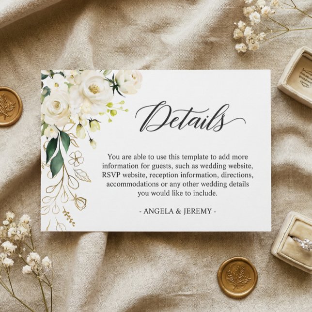 Detalles de la recepción de boda floral verde de r (Subido por el creador)