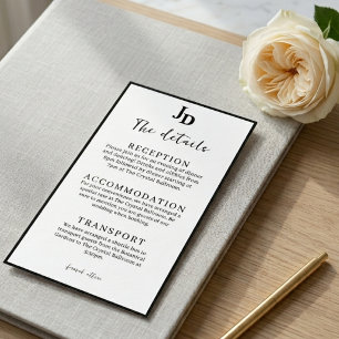 Detalles de la Recepción de Boda Minimalista Infor