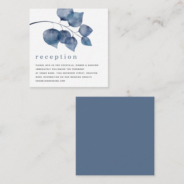Detalles de la recepción de color azul artesanal M (Anverso / Reverso)