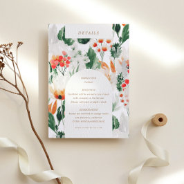 Detalles de la recepción de flores silvestres de v