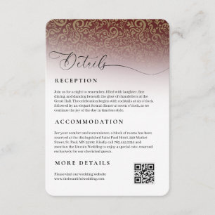 Detalles de la recepción de la boda de Damasco de