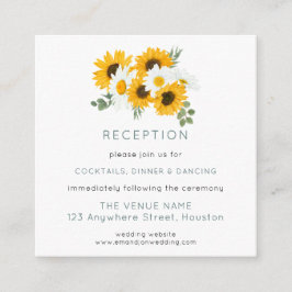 Detalles de la recepción de la boda de girasoles M