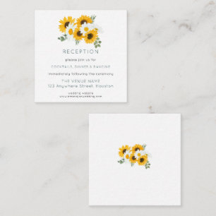 Detalles de la recepción de la boda de girasoles M