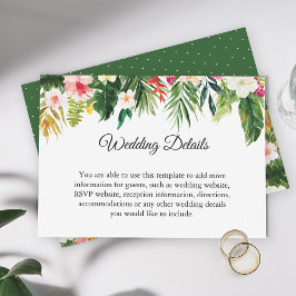 Detalles de la recepción de la boda floral de sali