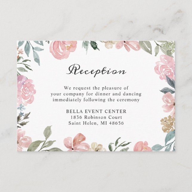 Detalles de la recepción de la boda rústica con fl (Anverso)