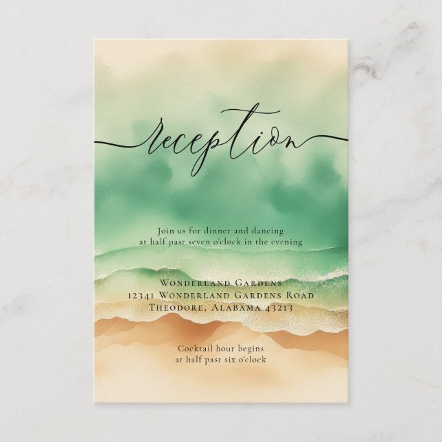 Detalles de la recepción de Sun Beach Ocean Green  (Anverso)