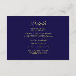 Detalles de la tarjeta azul real