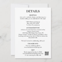 Detalles de la Tarjeta de Aviso de Fecha de Boda M