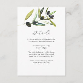 Detalles de la tarjeta de envoltorio Boda acuarela