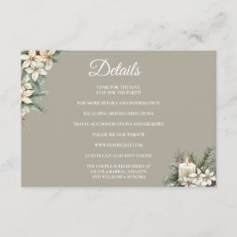 Detalles de la tarjeta de envoltura floral beige s