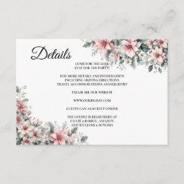 Detalles de la tarjeta de envoltura floral de Poin