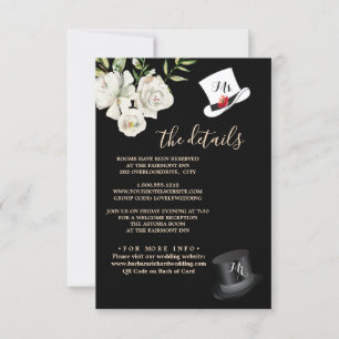 Detalles de la tarjeta de gabinete QR para Bodas b