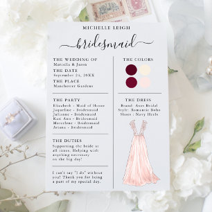 Detalles de la tarjeta de información de la dama d