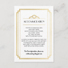 Detalles de las tarjetas de boda de alojamiento Ar