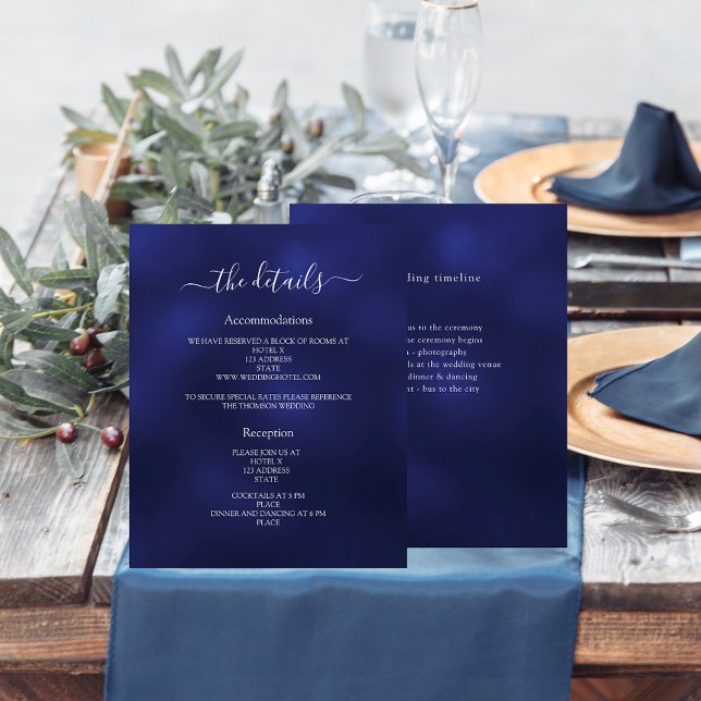 Detalles de programa de boda de presupuesto azul m (Subido por el creador)