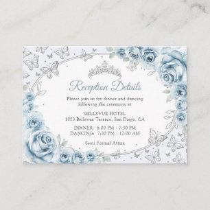 Detalles de Recepción de Quinceañera Azul Bebé Pla