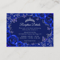 Detalles de Recepción de Quinceañera Azul Real Pla