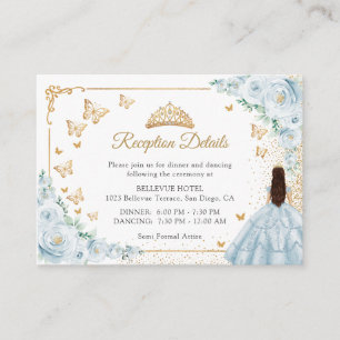 Detalles de Recepción de Quinceañera Baby Blue Gol