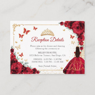 Detalles de Recepción de Quinceañera de Rosas Roja