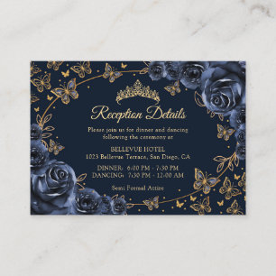 Detalles de Recepción de Quinceañera en Dorado y A