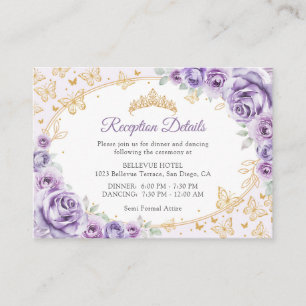 Detalles de Recepción de Quinceañera en Purpura Li
