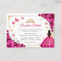 Detalles de Recepción de Quinceañera en Rosa Fucsi