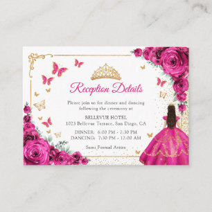 Detalles de Recepción de Quinceañera en Rosa Fucsi
