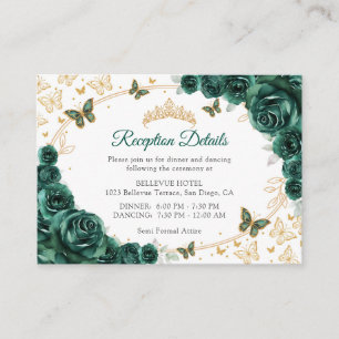 Detalles de Recepción de Quinceañera en Verde Esme