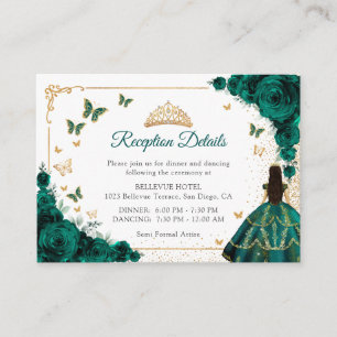 Detalles de Recepción de Quinceañera en Verde Esme