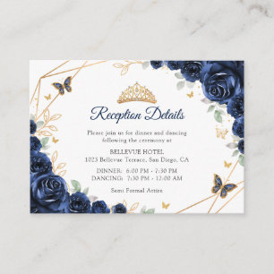 Detalles de Recepción de Quinceañera Floral Dorado