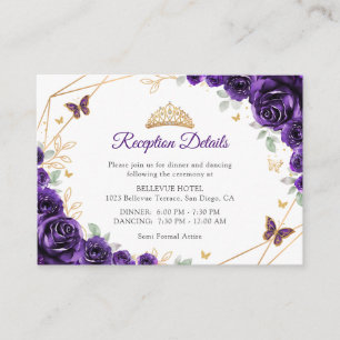 Detalles de Recepción de Quinceañera Floral Dorado