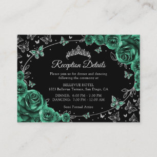 Detalles de Recepción de Quinceañera Verde Esmeral