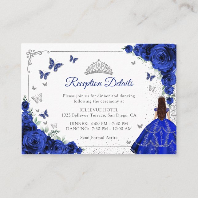Detalles de Recepción de Quincenarea Azul Real Pla (Anverso)