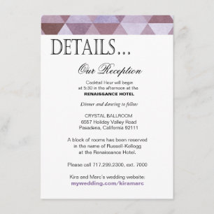 Detalles de recepción de triángulos geométricos   