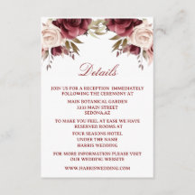 detalles de recepción floral de Borgoña