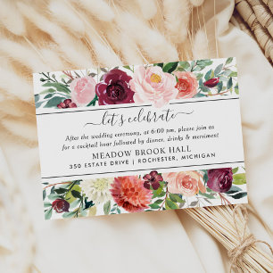 Detalles de Recepción Floral Rosa Borgoña
