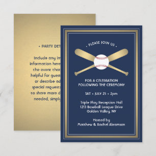 Detalles de Recepción y Fiesta con Tema de Béisbol