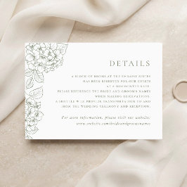 Detalles de Tarjeta de Inserción de Boda de Horten