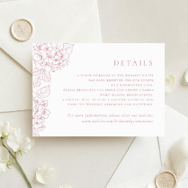 Detalles de Tarjeta de Inserción de Boda de Horten