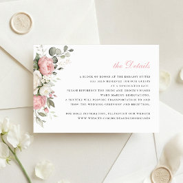 Detalles de Tarjeta de Inserción de Boda Elegante 